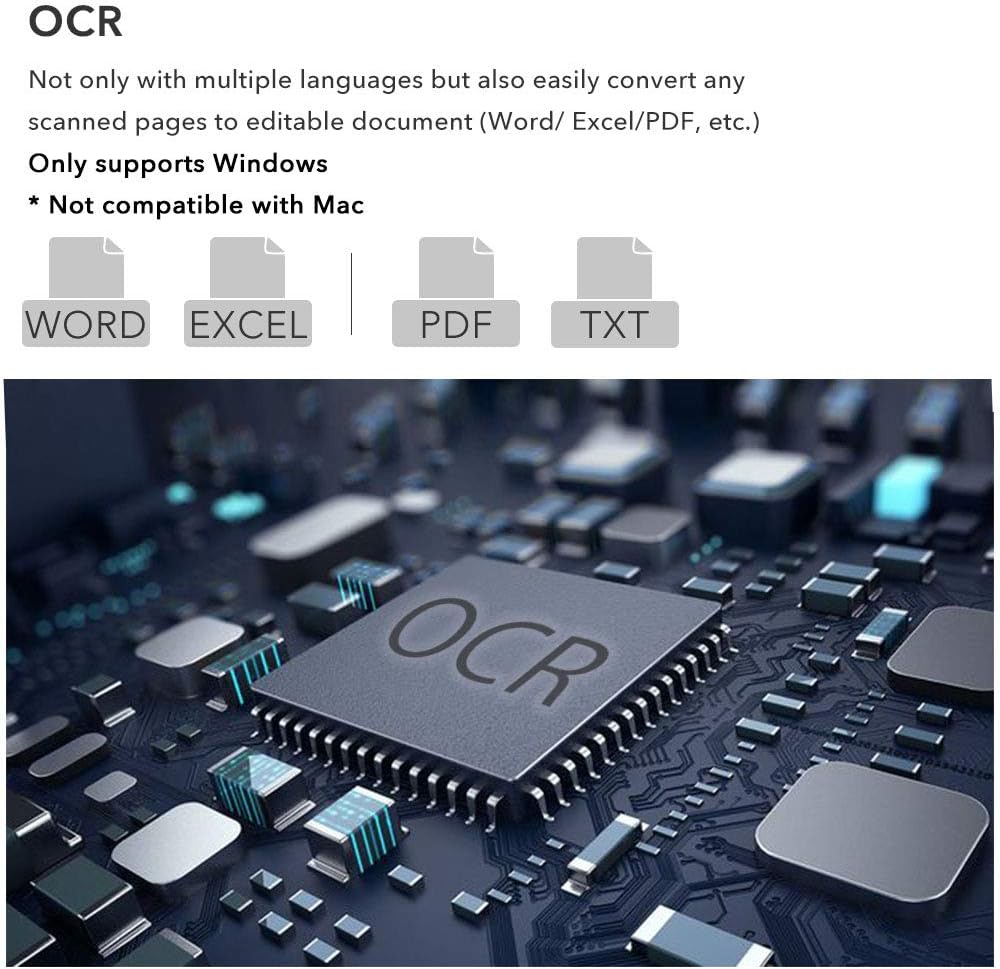 iOCHOW Document Scanner & Camera S1 High Definition Portable Capture