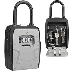 Key Lock Box Outdoor with Code, Large Key Lockbox