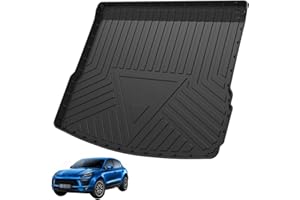 Elsetyler Custom Fit for Cargo Liner Porsche Macan 2015-2023 2024 2025 - Black TPO All Weather Heavy Duty Waterproof Rear Cargo Tray Trunk Floor Mat Protector
