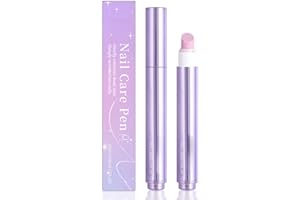 Cuticle Care Oil Pen with Ceramic Buffer, 2 Pack | 3-in-1 Nail Cuticle Remover, Moisturizer & Nail Polisher for Stronger, Shi