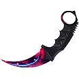 TOPOINT Karambit Knife, Stainless Steel Fixed Blade Knife with Sheath and Cord Knife CS-GO for Hunting Camping and Field Survival (Starry sky)