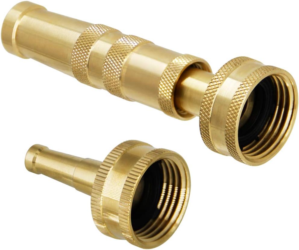 Twinkle Star Solid Brass Heavy Duty Adjustable Twist Hose Nozzle Jet Sweeper Nozzle, TWIS3231 : Garden & Outdoor