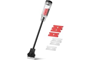 Bates- Long Reach Extension Scraper, 11-Inch, Razor Scraper with Extra 3 Double Edged Plastic & 3 Metal Blades, Long Handle R