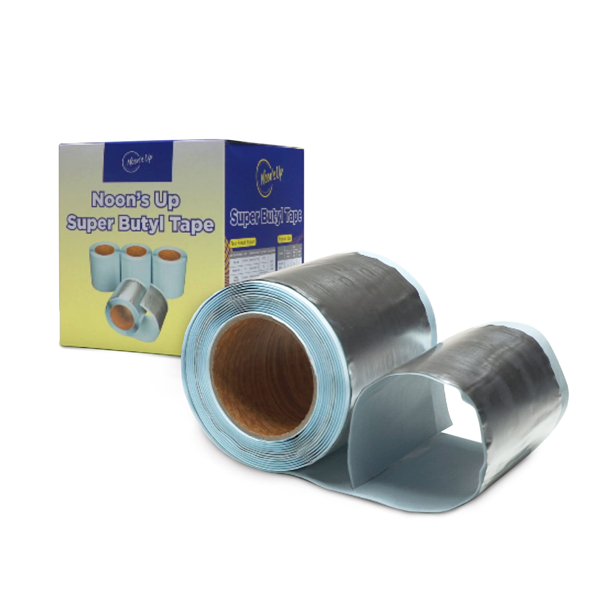 NOON'S UP Super Butyl Tape 16 Feet (Length) / 4 Inch (Width) / 1mm (Thickness) - Butyl sealant Tape, RV, Leak Proof for RV Repair, Pipe, Concrete, Steel Surface (Pack of 1)