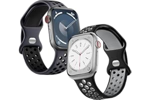 Maledan Compatible with Apple Watch Strap Series 11 10 9 8 7 6 5 4 3 SE Ultra 3 2 1 Men Women, 2 Pack Breathable Sport Band S