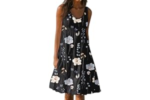 AZERALIA Sundresses for Women Sleeveless Midi Dress for Women Sun Dresses Women Casual Dresses for Women 2024 Summer Dresses