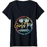 Women's Girls Trip 2026, Girls Weekend 2026 for Summer Vacation V-Neck T-Shirt