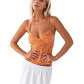 calbatic Women Sequin Cami Top Rhinestone Sparkle Sleeveless V Neck Camisole Open Back Summer Crop Top Party Clubwear