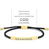 Roe Dolph God Is In Control Bracelet Inspirational Bracelets for Women Christian Faith Bracelets Adjustable Braided Tube Motivational Birthday Jewelry Inspirational Gifts for Women Trendy 2026