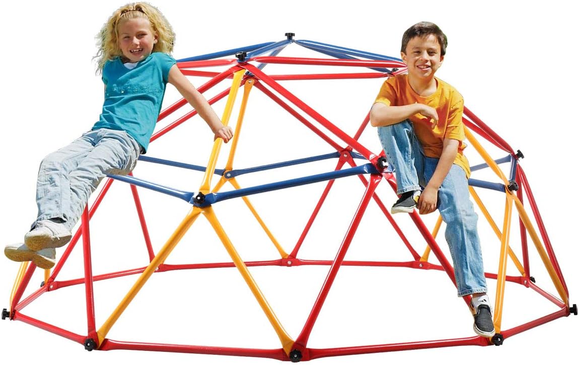 JAXPETY New Indoor Outdoor Dome Climber Playground Children Kid Swing Set Climbing Frame Backyard Gym Develop Confidence: Toys & Games