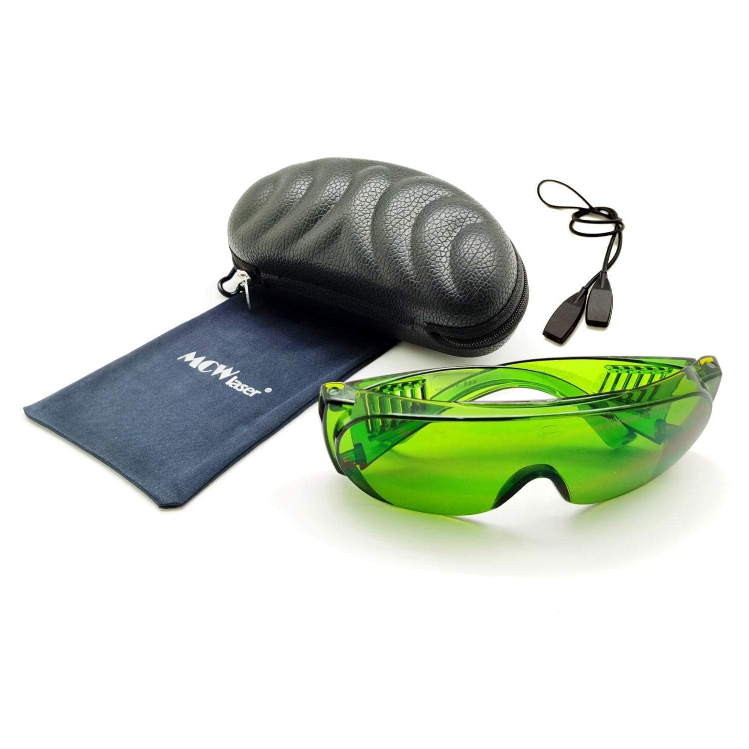 MCWlaser 1064nm Laser Safety Glasses CE 355nm Laser Protective Goggles OD5+ Shield Protection Eyewear For Laser Cleaning Welding UV Marking Diode,ND:YAG Laser Absorption Type EP-8 Style 6