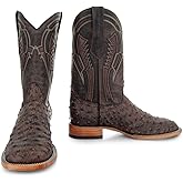 Soto Boots Men's Out of the Wild Ostrich Print Cowboy Boots, Exotic Print Men's Cowboy Boots, Western Boots For Men H50031