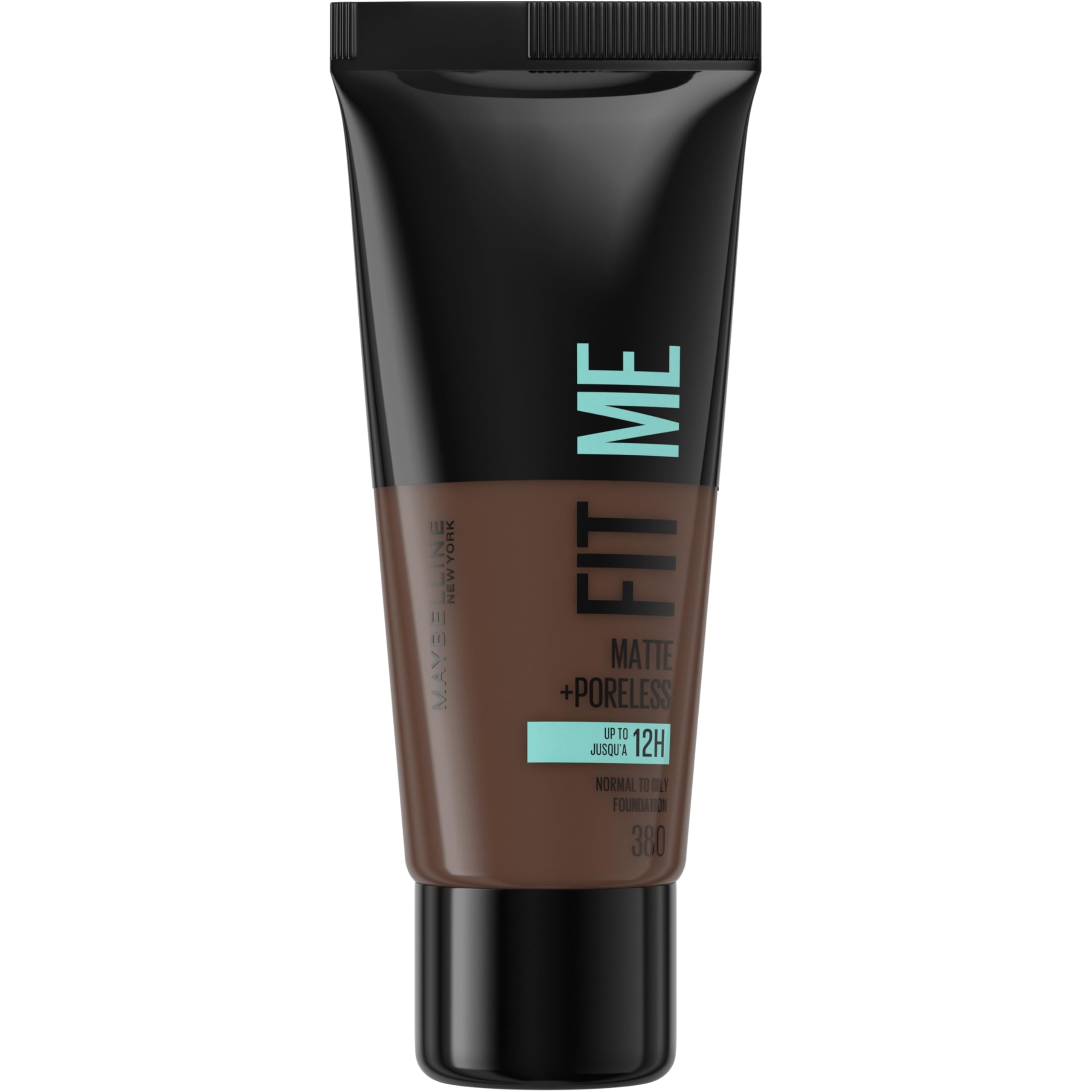 Maybelline Fit Me Foundation, Medium Coverage, Blendable With a Matte and Poreless Finish, For Normal to Oily Skin, Shade: 380 Rich Espresso, 30ml