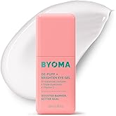 BYOMA De-Puff + Brighten Eye Gel - Lightweight Gel Eye Cream for Dark Circles, Puffiness & Wrinkles - Under Eye Cream With Hyaluronic Acid & Vitamin C - Barrier Repair Skincare - 0.68 fl. oz