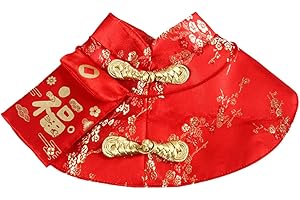 MIPCASE 1pc Funny Costume Year Up Dynasty Decorative Dress Cloak Delicate Dog Size New Envelope Cape Pet Comfortable Dogs Chinese Coat Small Style Pets Cosplay L Red Clothes Cat