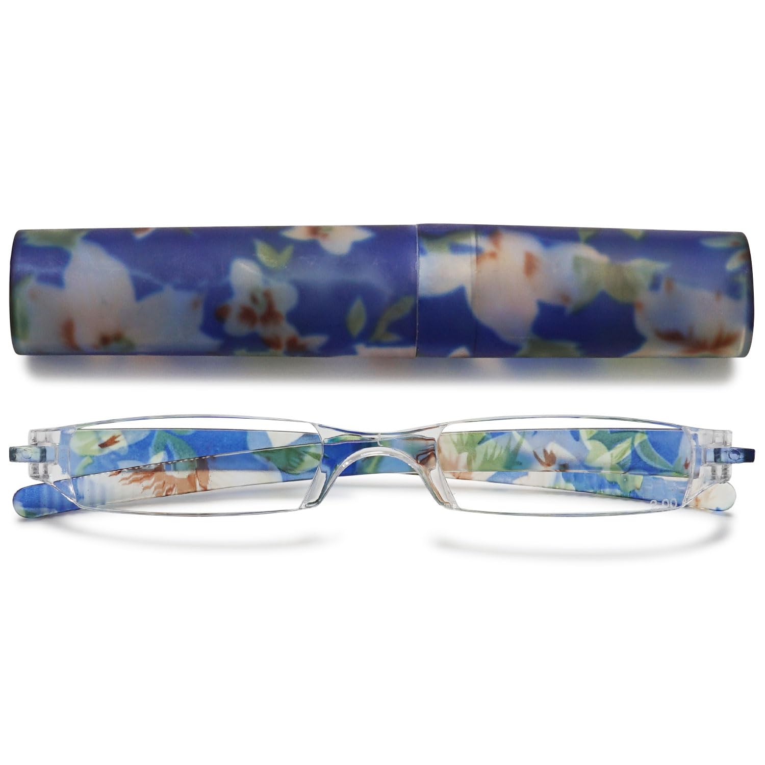 VEVESMUNDO Rimless Reading Glasses Women Retro Designer Readers with Floral Case (1 pcs Matt Orchid, +1.0)