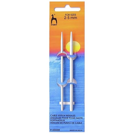 Pony Cable Stitch Knitting Needles Set Of 2 For Sizes 2 5mm