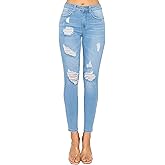 WAX JEAN Women's Butt I Love You Push-Up Destructed Modal Basic Skinny Jeans
