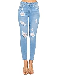 WAX JEAN Women's Butt I Love You Push-Up Destructed