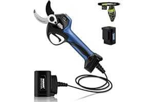 SWANSOFT Electric Pruning Shears, 1.57 inch Cutting Diameter Cordless Electric Pruners Shears Battery Powered, 1050W Tree Branch Pruner with 2Ah+4Ah Lithium Battery (8605pro)