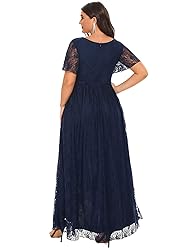 Ever-Pretty Plus Women's V Neck Ruffles Sleeves