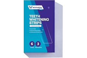Whitebite Pro Teeth Whitening Strips 6 Strips (3 Treatments) | Non Sensitivity | Peroxide Free | Enamel-Safe | Deep Stains Removal | Whitening Without Any Harm | Mint