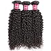 Klaiyi Hair 10A Brazilian Curly Hair Weave 3 Bundles 12 14 16Inch Virgin Human Hair Extensions Unprocessed Natural Color 95-100g/pc