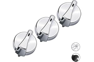 TQPONLY Chrome AC Heater Blower Fan Control Knobs (3 Pcs) | Compatible with Peterbilt 330 350 357 367 375 378 379 384 386 387 HVAC Climate Control Module Switch | Replaces 702-5401 121-0001-000