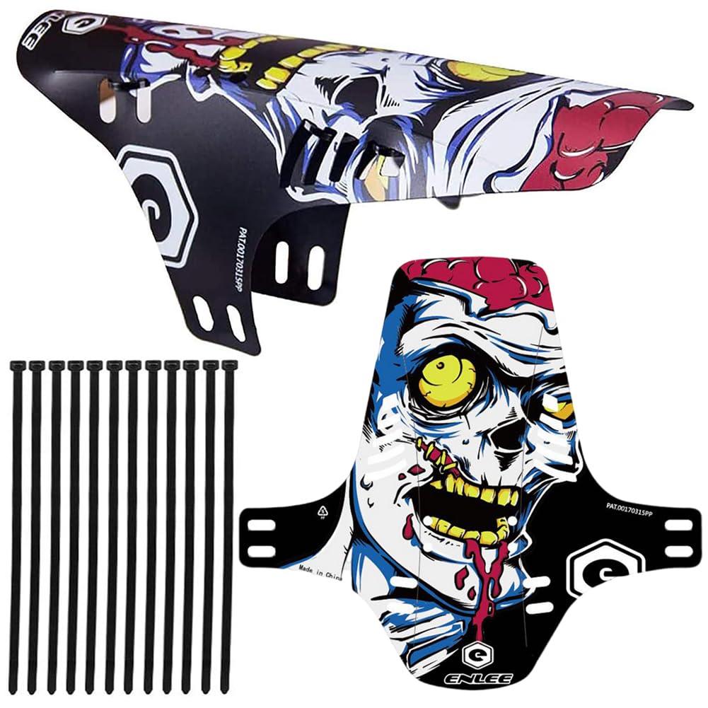 SWZY 2pcs MTB Mud Guard Front and Rear Compatible, Mountian Bike Mud Flap,Adjustable Mountain Road Bicycle Mudguard