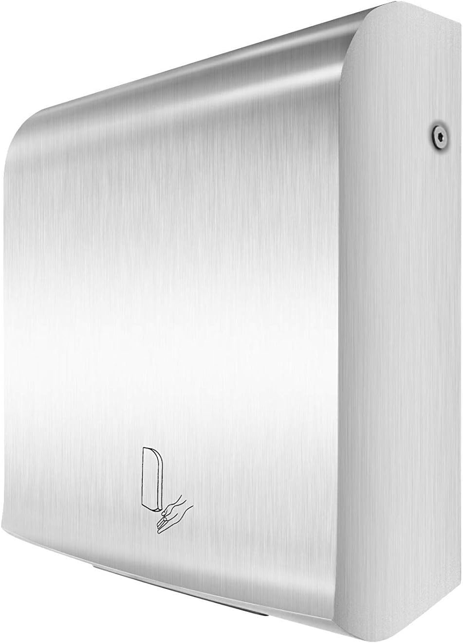 PowerPress Ultrathin Automatic Electric Hand Dryer Commercial High Speed, Instant Heat & Dry, for Bathroom, Silver