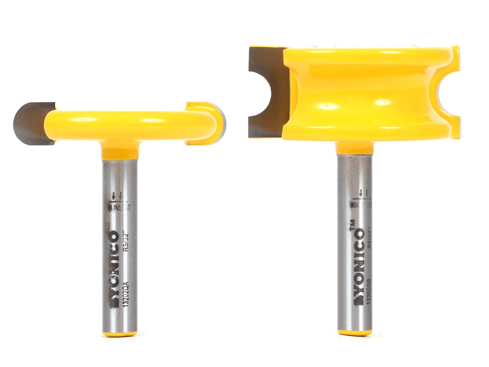 Yonico Canoe Joint 2 Bit Router Bit Set 5/16-Inch Bead 1/4-Inch Shank 13202q