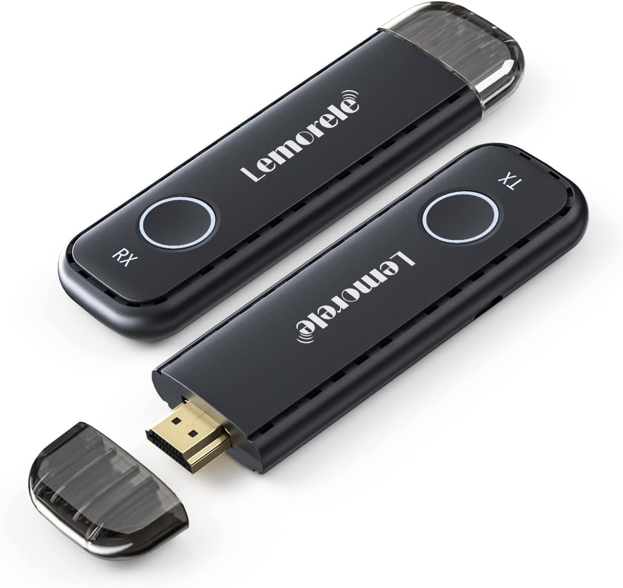 Lemorele Wireless HDMI Transmitter and Receiver Kit,Portable Wireless HDMI Extender,Plug&Play,2.4/5G 164ft Range 1080P HD,Up to 8 Transmitter,for Streaming Video&Audio to Monitor from Laptop/TV-Boxs