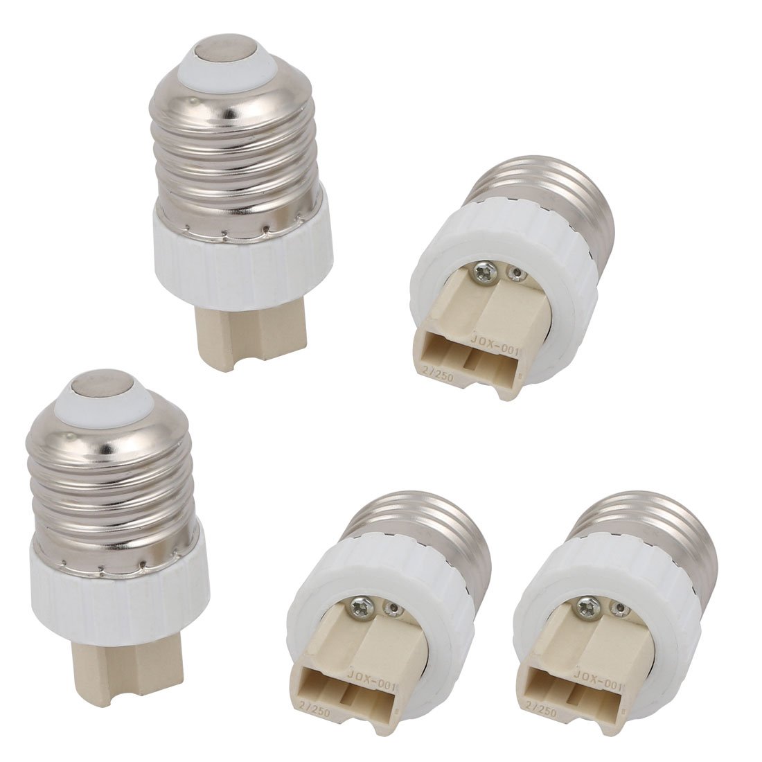 Sourcingmap 5pcs E27 to G9 Extender Adapter Converter Lamp Bulb Socket Holder White