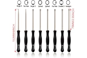 Anxingo 8Pcs Carburetor Adjustment Tool Replacement for Common 2 Cycle Small Engine Carb Small Head Pac Man Small Head Single