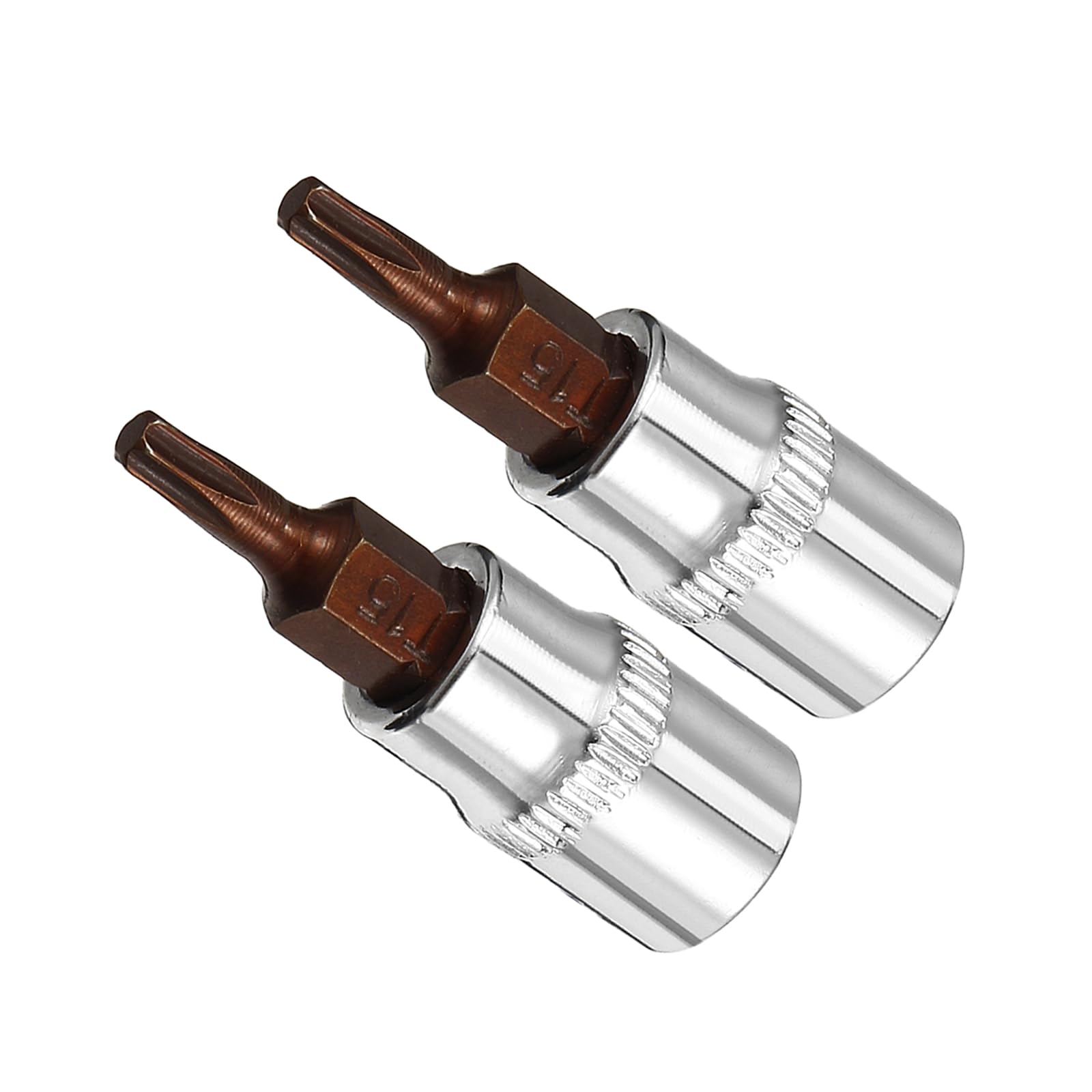 CoCud Torx Bit Socket, Metric T15 Bit 1/4-Inch Drive 1.5" Long, S2 Alloy Steel Heat Treated CR-V Socket - (Applications: for Fastener Application), 2-Pieces