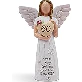 Myanmmm 60 Birthday Gift for Women - “ May All Your Wishes Come True Happy 60th” Sculpted Hand-Painted Figurine (60th Birthday Gifts)
