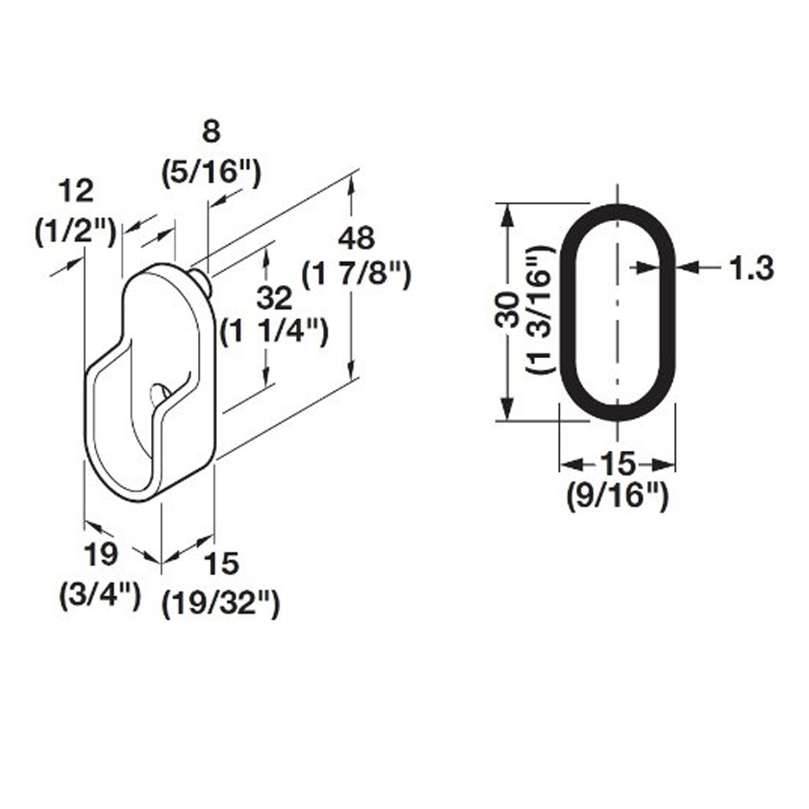 Hafele Premium Oval Wardrobe Closet Rod with End Supports 4 pack Chrome Closet Rod with Closet