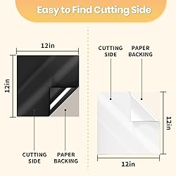 EPRCUT Permanent Vinyl Sheet for Cricut, 12" x