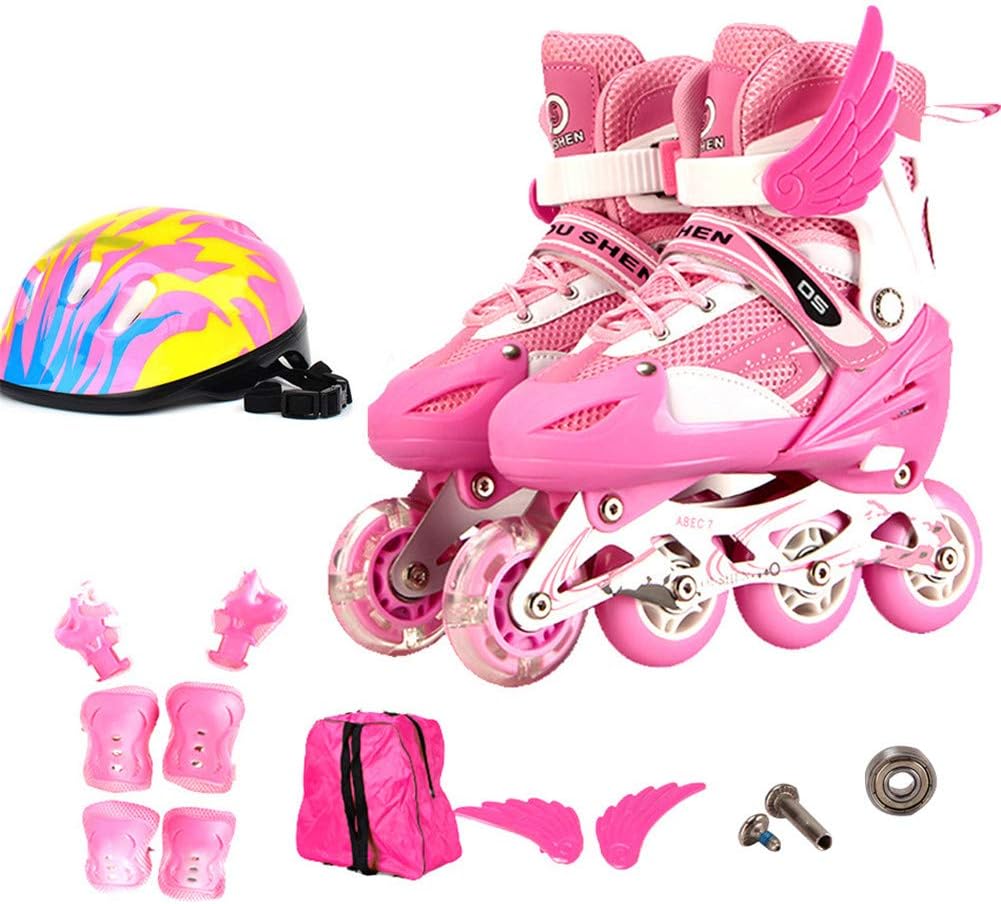 Inline Skates Tri Line Adjustable Size Kid Boys Girls Roller Skates Outdoor/Indoor