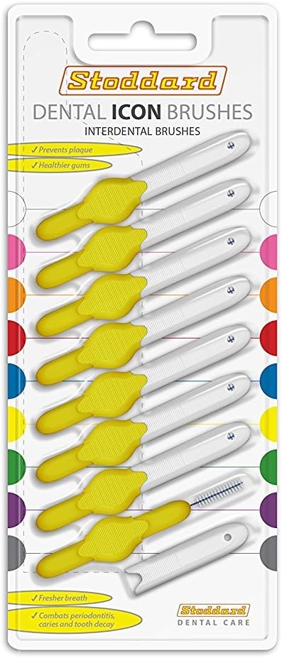 Stoddard Icon Interdental Brush - 0.7 Yellow - 8 per Pack, 8 count (Pack of 1)