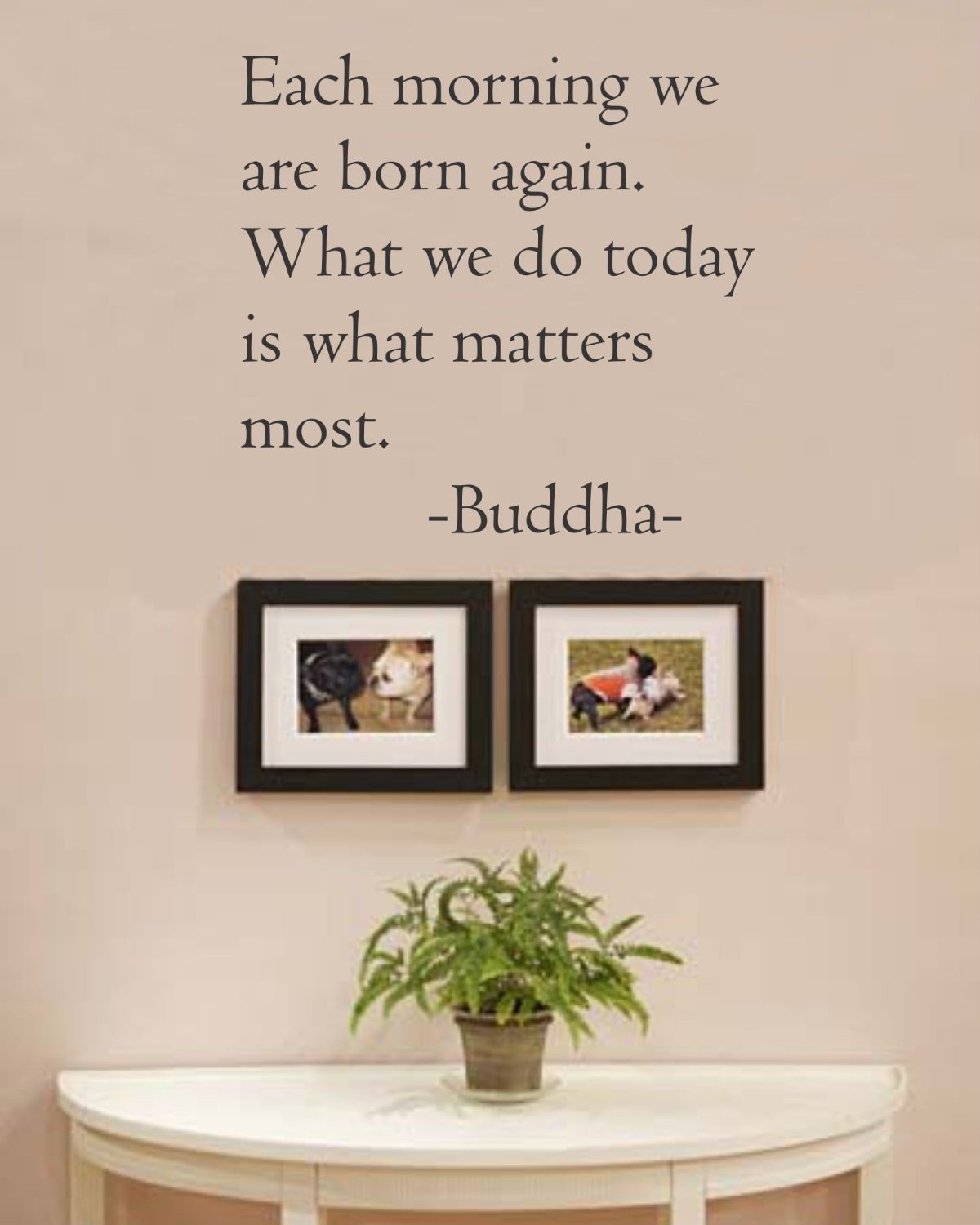 What we do today is what matters most Buddha Vinyl wall art Inspirational quotes and saying home decor decal sticker Home & Kitchen