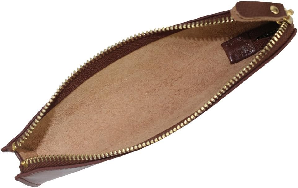 Individuality Creative Retro Simple Genuine Leather Pencil Holder - Dark Brown2 - Image 4