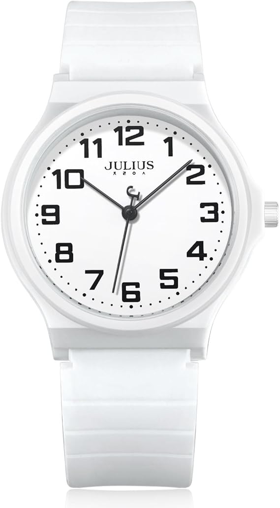 Amazon Julius Ja 1055a 女性 レディース 腕時計 アイボリー アラビア数字 文字盤 ブラウン 革 バンド 日本製クオーツ 3気圧防水 ファッション カレンダー ウォッチ ホワイト レディース腕時計 腕時計 通販