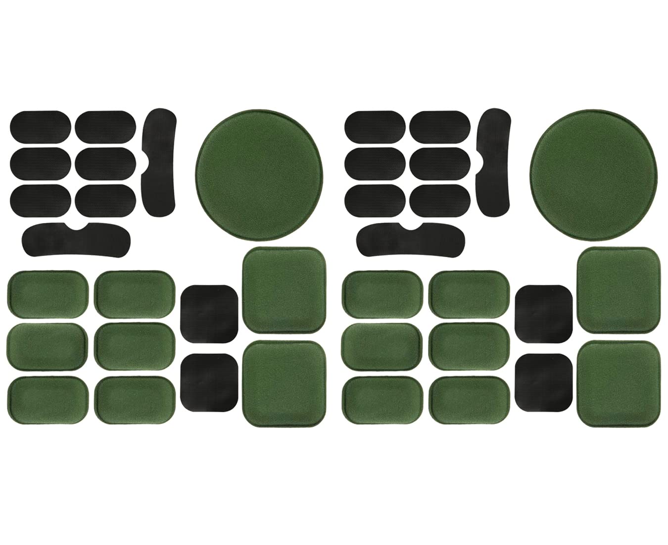Yzpacc 38Pcs Universal Airsoft Helmet Pads, Tactical Helmet Replacement Foam Padding Kits Bicycle Accessories Mats for Fast Mich CS ACH FMA USMC PASGT
