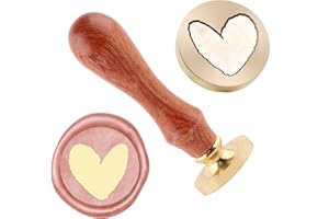 Love Wax Seal Stamp Sealing Wax Stamps Removable Brass Seal Stamp with Wood Handle for Envelopes Gift Wrap Wedding Engagement