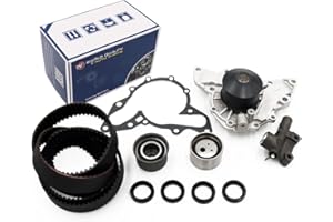 WQ W&Q AUTO PARTS Timing Belt Kit Water Pump w/Gasket Tensioner for 2003 2004 2005 2006 For Hyundai Santa Fe,2002 2003 2004 2005 For Hyundai XG350,2004 2005 2006 For Kia Amanti,2002 2003 2004 2005 For Kia Sedona 3.5L