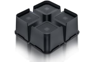 Bed Risers, Heavy Duty Furniture Riser, 4 inch Raise Blocks for Couch Table and Sofa Legs Lifts (4 Pack Set)