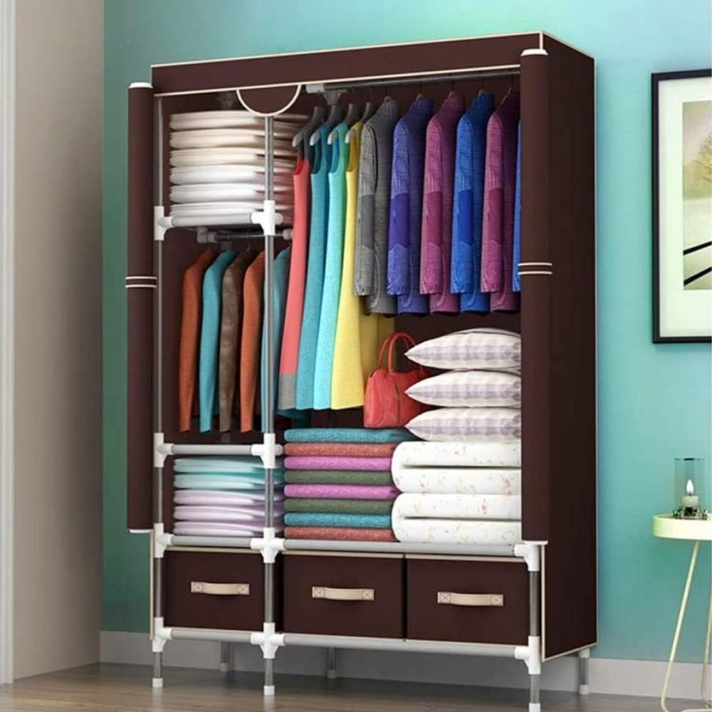 HWG Armario De Tela, Armario Plegable con Riel Colgante, Armarios