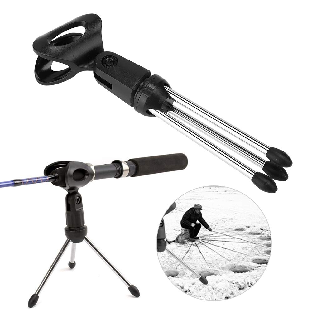 Fishing Rod Holder, Ice Fishing Rod Rack, Foldable Lightweight Three