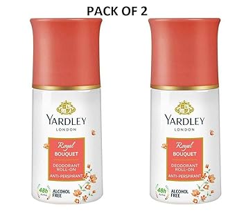 Yardley Yardley London Royal Bouquet Deodorant Roll On Anti Perspirant For Women, 50ml (Pack of 2)